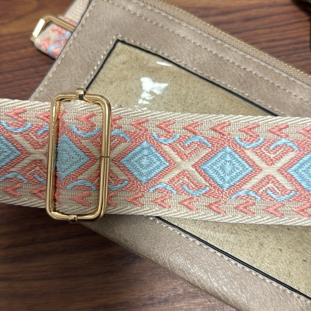 NWOT Lazy Frog Vegan Leather Wristlet Crossbody Bag 3 Compartments & 3 Straps. - Picture 6 of 7